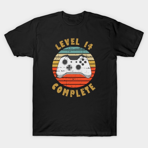 Level 14 Complete 14th Birthday Gift For Boys Girls T-Shirt by RW